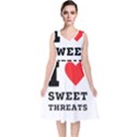 I love sweet threats  V-Neck Midi Sleeveless Dress  View1