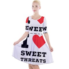 I Love Sweet Threats  Quarter Sleeve A-line Dress by ilovewhateva