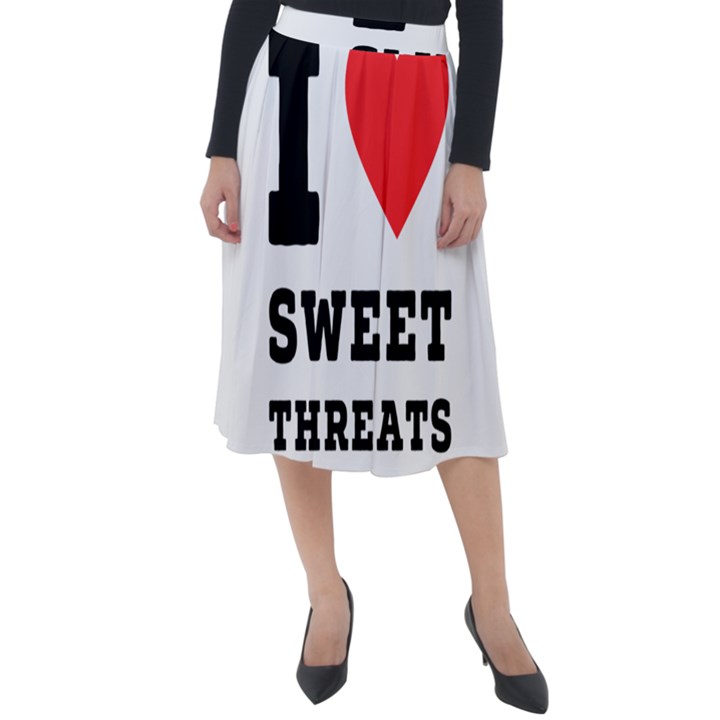 I love sweet threats  Classic Velour Midi Skirt 