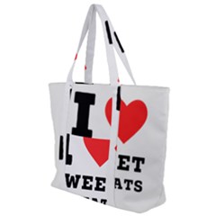 I Love Sweet Threats  Zip Up Canvas Bag by ilovewhateva