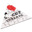 I love sweet threats  Wooden Puzzle Triangle View3