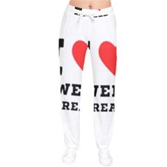 I Love Sweet Threats  Women Velvet Drawstring Pants by ilovewhateva