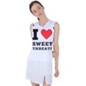 I love sweet threats  Women s Sleeveless Sports Top View1