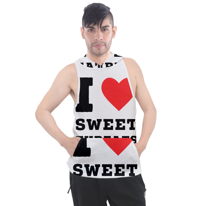 I love sweet threats  Men s Sleeveless Hoodie