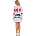 I love sweet threats  Long Sleeve Deep V Mini Dress  View4