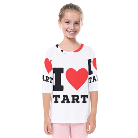 I Love Tart Kids  Quarter Sleeve Raglan Tee by ilovewhateva