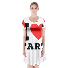 I Love Tart Short Sleeve V-neck Flare Dress by ilovewhateva