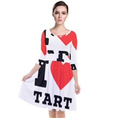 I Love Tart Quarter Sleeve Waist Band Dress by ilovewhateva