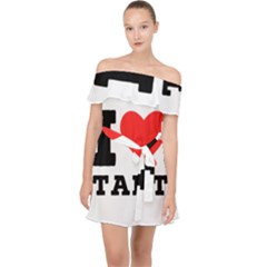 I Love Tart Off Shoulder Chiffon Dress by ilovewhateva