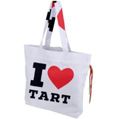 I Love Tart Drawstring Tote Bag by ilovewhateva