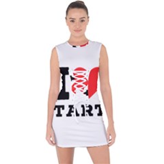 I Love Tart Lace Up Front Bodycon Dress by ilovewhateva