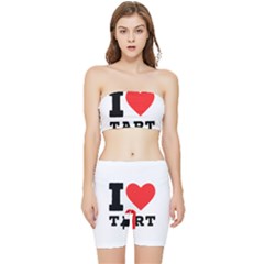 I Love Tart Stretch Shorts And Tube Top Set by ilovewhateva