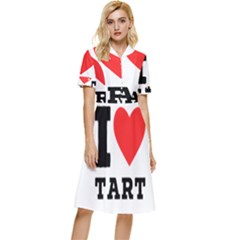 I Love Tart Button Top Knee Length Dress by ilovewhateva