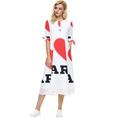 I Love Tart Bow Sleeve Chiffon Midi Dress by ilovewhateva