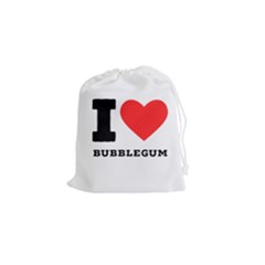 I Love Bubblegum Drawstring Pouch (small) by ilovewhateva