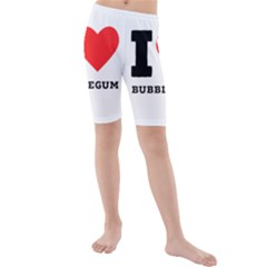 I Love Bubblegum Kids  Mid Length Swim Shorts by ilovewhateva