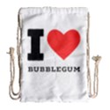 I love bubblegum Drawstring Bag (Large) View1