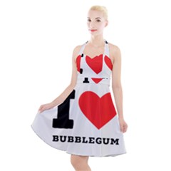 I Love Bubblegum Halter Party Swing Dress  by ilovewhateva