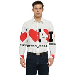 I Love Bubblegum Men s Long Sleeve Pocket Shirt  by ilovewhateva