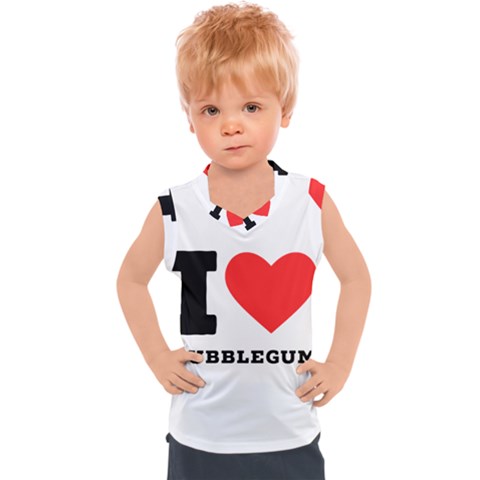 I Love Bubblegum Kids  Sport Tank Top by ilovewhateva