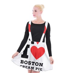 I Love Boston Cream Pie Suspender Skater Skirt by ilovewhateva