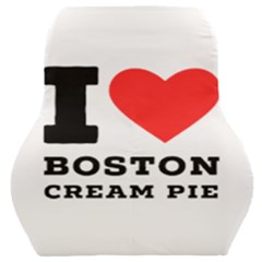 I Love Boston Cream Pie Car Seat Back Cushion  by ilovewhateva