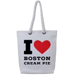 I Love Boston Cream Pie Full Print Rope Handle Tote (small) by ilovewhateva