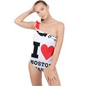 I love Boston cream pie Frilly One Shoulder Swimsuit View1