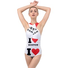 I Love Boston Cream Pie Cross Front Low Back Swimsuit by ilovewhateva