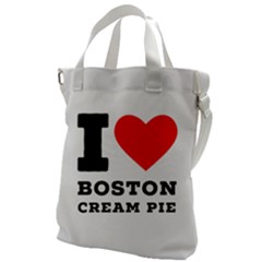 I Love Boston Cream Pie Canvas Messenger Bag by ilovewhateva