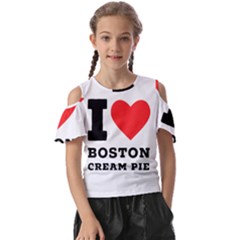 I Love Boston Cream Pie Kids  Butterfly Cutout Tee by ilovewhateva