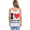 I love Boston cream pie Casual Spaghetti Strap Chiffon Top View4