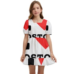 I Love Boston Cream Pie Kids  Short Sleeve Dolly Dress by ilovewhateva