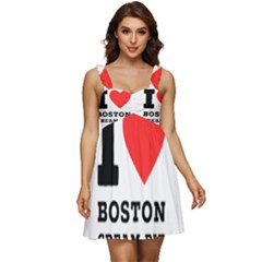 I Love Boston Cream Pie Ruffle Strap Babydoll Chiffon Dress by ilovewhateva