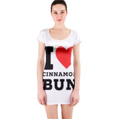 I Love Cinnamon Bun Short Sleeve Bodycon Dress by ilovewhateva