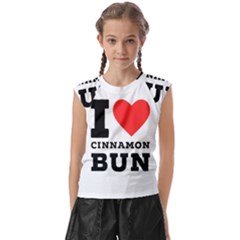 I Love Cinnamon Bun Kids  Raglan Cap Sleeve Tee by ilovewhateva