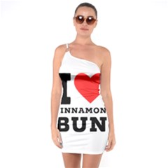 I Love Cinnamon Bun One Shoulder Ring Trim Bodycon Dress by ilovewhateva