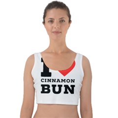 I Love Cinnamon Bun Velvet Crop Top by ilovewhateva