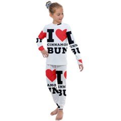 I Love Cinnamon Bun Kids  Long Sleeve Set  by ilovewhateva