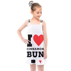 I Love Cinnamon Bun Kids  Overall Dress by ilovewhateva