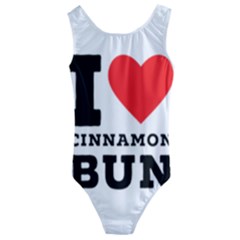 I Love Cinnamon Bun Kids  Cut-out Back One Piece Swimsuit by ilovewhateva