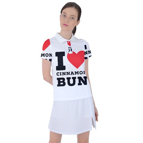 I Love Cinnamon Bun Women s Polo Tee by ilovewhateva