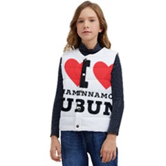 I Love Cinnamon Bun Kid s Short Button Up Puffer Vest	 by ilovewhateva