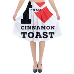 I Love Cinnamon Toast Flared Midi Skirt by ilovewhateva