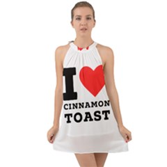 I Love Cinnamon Toast Halter Tie Back Chiffon Dress by ilovewhateva