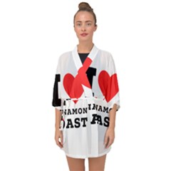 I Love Cinnamon Toast Half Sleeve Chiffon Kimono by ilovewhateva