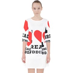 I Love Bread Pudding  Quarter Sleeve Pocket Dress by ilovewhateva