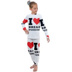 I Love Bread Pudding  Kids  Long Sleeve Set  by ilovewhateva