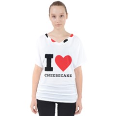 I Love Cheesecake V-neck Dolman Drape Top by ilovewhateva