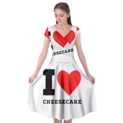 I Love Cheesecake Cap Sleeve Wrap Front Dress by ilovewhateva